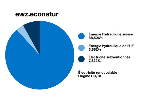 Diagramme du mix énergétique ewz.econatur